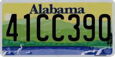AL license plate 41CC390