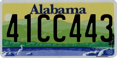 AL license plate 41CC443