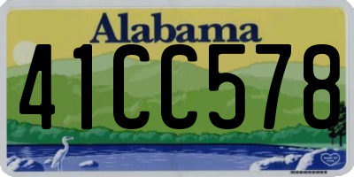 AL license plate 41CC578