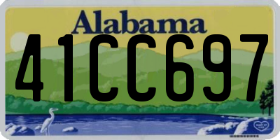 AL license plate 41CC697
