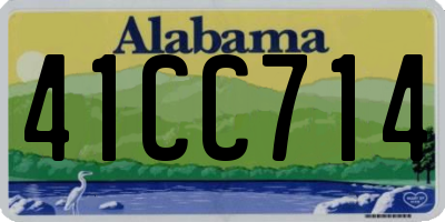 AL license plate 41CC714