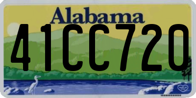 AL license plate 41CC720