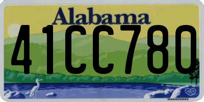 AL license plate 41CC780