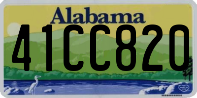 AL license plate 41CC820