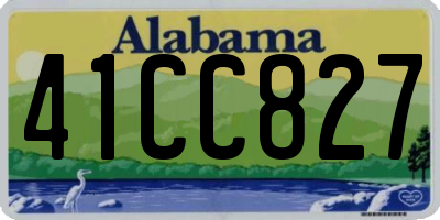 AL license plate 41CC827