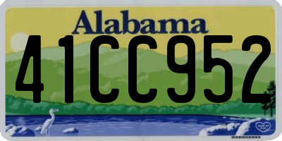 AL license plate 41CC952