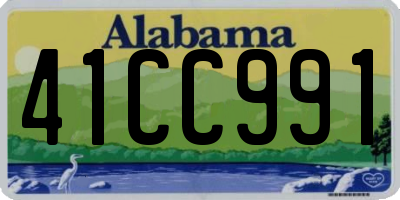 AL license plate 41CC991