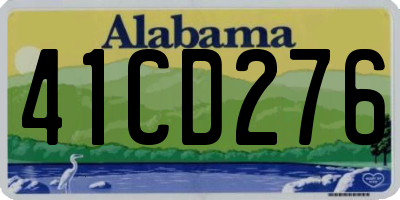 AL license plate 41CD276