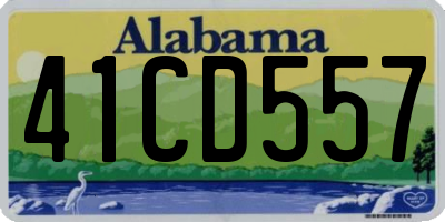 AL license plate 41CD557
