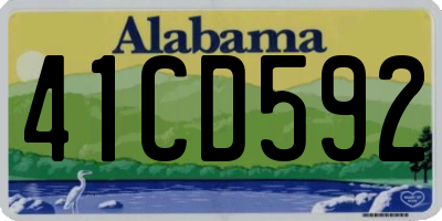 AL license plate 41CD592