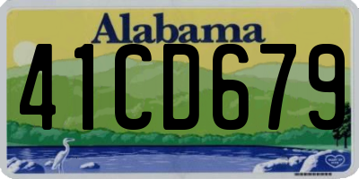 AL license plate 41CD679