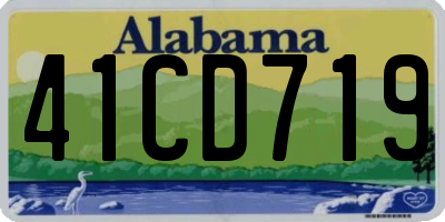 AL license plate 41CD719