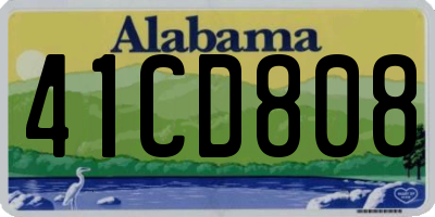 AL license plate 41CD808