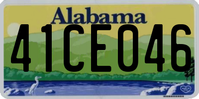 AL license plate 41CE046