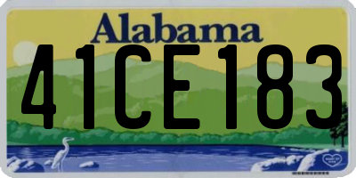 AL license plate 41CE183
