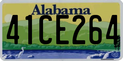 AL license plate 41CE264
