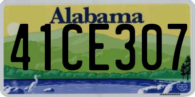 AL license plate 41CE307