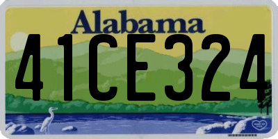AL license plate 41CE324