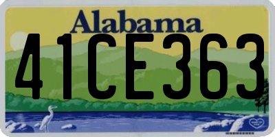 AL license plate 41CE363