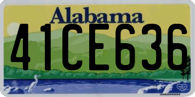 AL license plate 41CE636