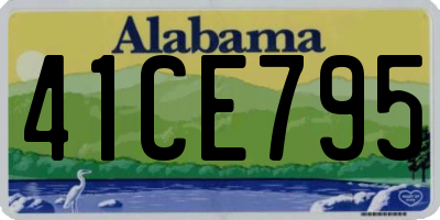 AL license plate 41CE795