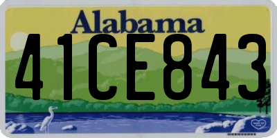 AL license plate 41CE843
