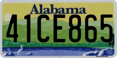 AL license plate 41CE865