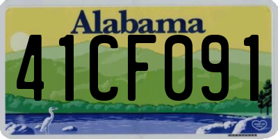 AL license plate 41CF091
