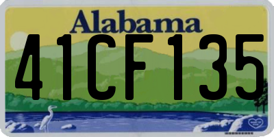 AL license plate 41CF135