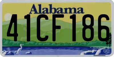AL license plate 41CF186
