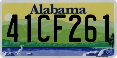 AL license plate 41CF261