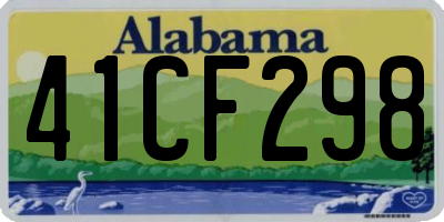 AL license plate 41CF298