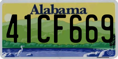 AL license plate 41CF669