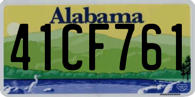 AL license plate 41CF761