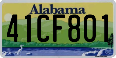 AL license plate 41CF801