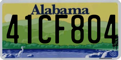 AL license plate 41CF804