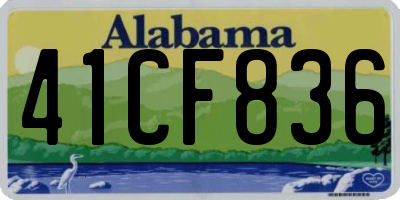 AL license plate 41CF836