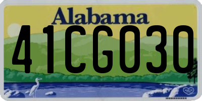 AL license plate 41CG030