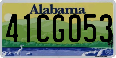 AL license plate 41CG053