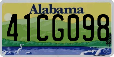 AL license plate 41CG098