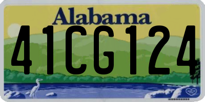 AL license plate 41CG124