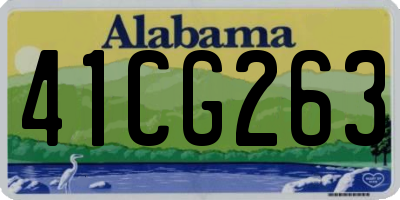 AL license plate 41CG263