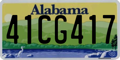 AL license plate 41CG417