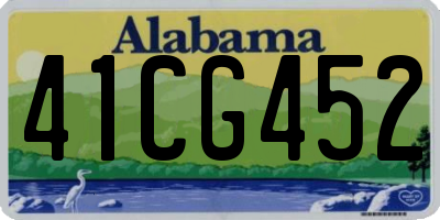 AL license plate 41CG452