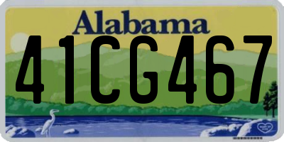 AL license plate 41CG467