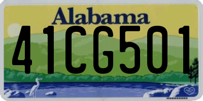 AL license plate 41CG501