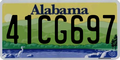 AL license plate 41CG697