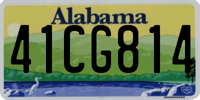 AL license plate 41CG814