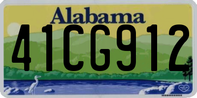 AL license plate 41CG912