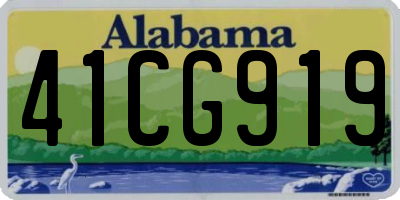 AL license plate 41CG919
